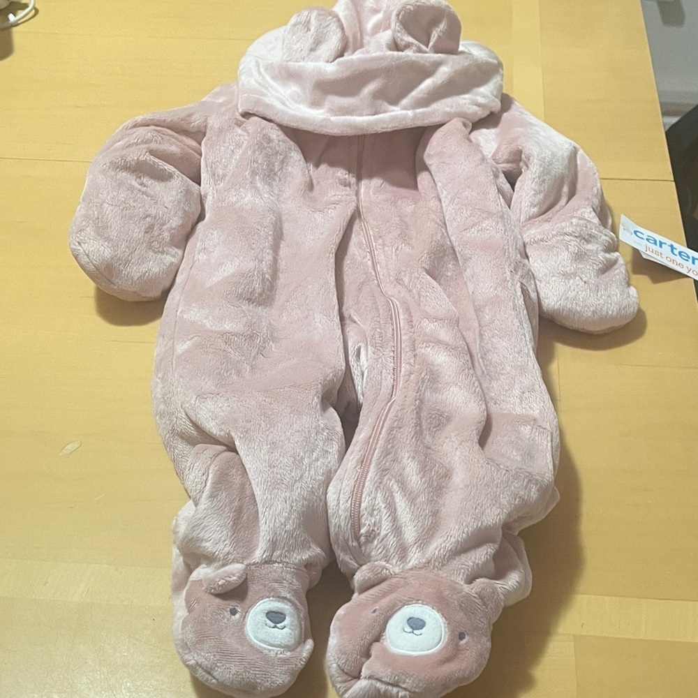 Carter's Soft Pink Bear Footie